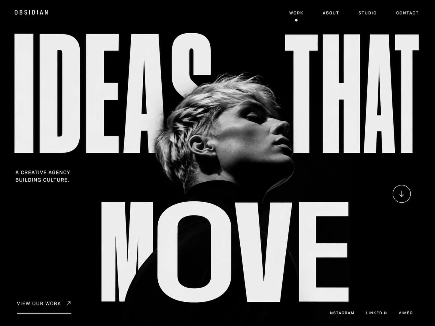A modern, editorial website design layout